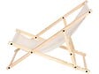 HABITAT ET JARDIN - Lot de 2 transats en bois "Chilienne" - 107 x 56.5 x 81 cm - Ecru - vignette