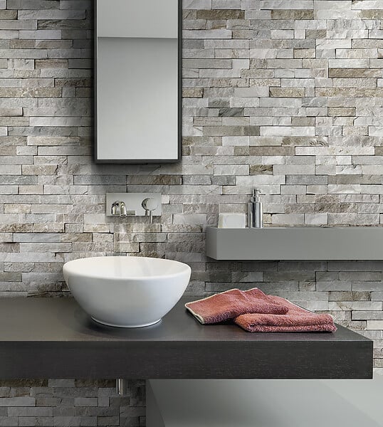 DUMAPAN - Lambris PVC Valladolid - Gris clair - L.260xl.37,5cm - large