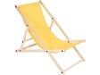 HABITAT ET JARDIN - Lot de 2 transats en bois "Chilienne" - 107 x 56.5 x 81 cm - Jaune - vignette
