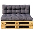 RED DECO - Set 2 coussins palette d'extérieur RIOU Gris Polyester 120 x 80 x 15 cm - vignette