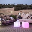 LUMISKY - Cube lumineux sans fil multicolore CARRY H40cm - vignette