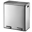 KITCHEN MOVE - Poubelle pédale tri sélectif MAJOR argent 60L - vignette