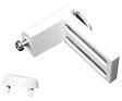 MADECO - Lot de 2 supports auto-serrants métal - Blanc - 4x5cm - vignette