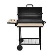 RED DECO - Barbecue fumoir au charbon de bois KENTUCKY Noir Acier inoxydable - vignette