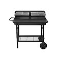 RED DECO - Barbecue charbon de bois 2 grilles ALABAMA Noir Acier inoxydable - vignette