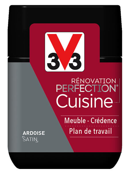 V33 PEINTURE - Peinture rénovation cuisine satin ardoise - Testeur 75mL - large
