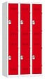 P.HENRY - Vestiaire 4 colonnes de 2 cases gris - rouge - vignette