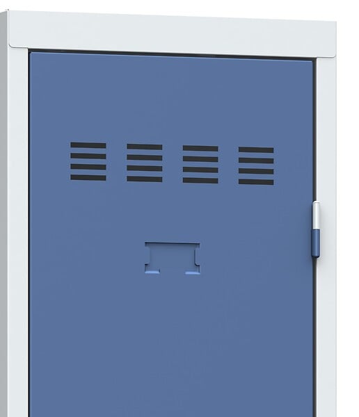 P.HENRY - Vestiaire métal 3 cases - Gris perle et bleu - L.90cm - large