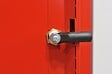 Vestiaire industrie propre 4 cases gris perle-rouge - vignette