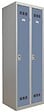 P.HENRY - Vestiaire métallique 2 cases - Gris perle et bleu - L.80cm - vignette