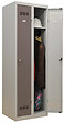 P.HENRY - Vestiaire monobloc acier - Gris perle et taupe - 2 cases - vignette