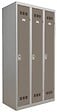 P.HENRY - Vestiaire industrie salissante 3 cases - Gris perle et taupe - vignette
