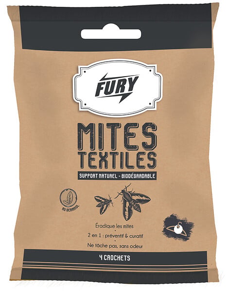FURY - Crochets anti-mites textiles x4 - large