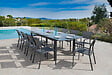 JARDILINE - Table de jardin Milos - Aluminium - Gris anthracite - 10 personnes - vignette