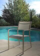 JARDILINE - Fauteuil empilable en aluminium Milos - Ivoire - vignette