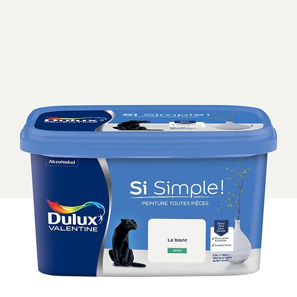 DULUX VALENTINE - Peinture Si Simple - Le Blanc - Satin - 2,5L - large