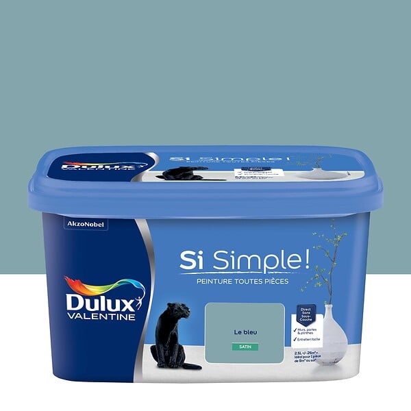 DULUX VALENTINE - Peinture Si Simple - Le Bleu - Satin - 2,5L - large