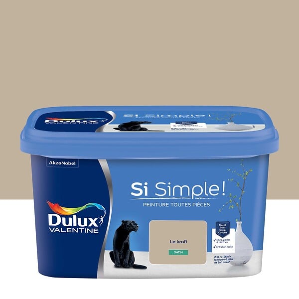 DULUX VALENTINE - Peinture Si Simple - Le Kraft - Satin - 2,5L - large
