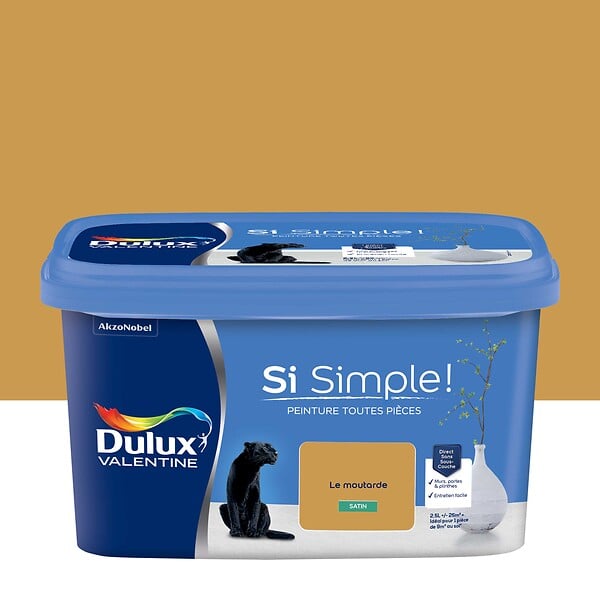 DULUX VALENTINE - Peinture Si Simple - Moutarde - Satin - 2,5L - large