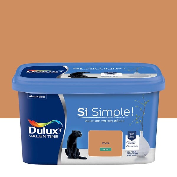 DULUX VALENTINE - Peinture intérieure Si Simple - L'Ocre - Satin - 2,5L - large