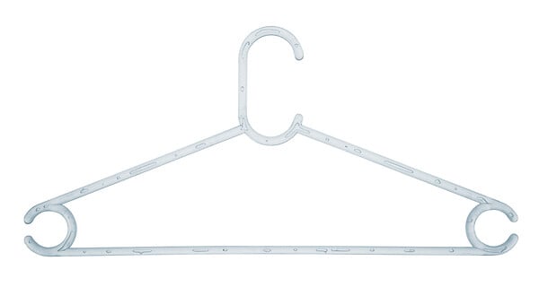 BOX & BEYOND - Cintres acrylique - Translucide - Lot de 6 - large