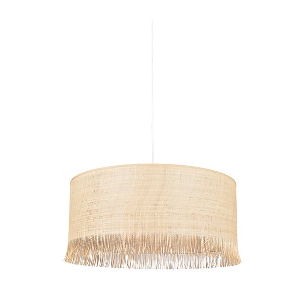 COREP - Suspension cylindre raphia - Naturel - Diam.38cm E27 - large