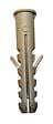 COTEKA - Blister de 25 chevilles nylon collerette 6x30mm - vignette