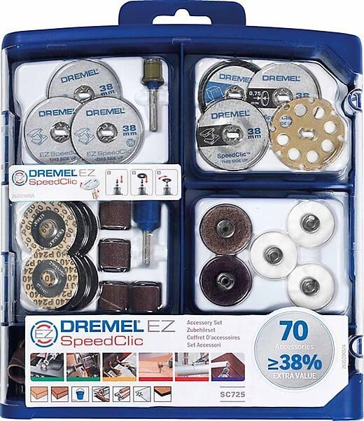 DREMEL - Coffret d'accessoires EZ SpeedClic multi-usage - large