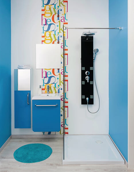 ONDEE - Receveur de douche acrylique extra-plat - Blanc - 80x120cm - large