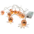 KOOPMAN - Guirlande Boule Métal Cuivre à Led 1m - vignette