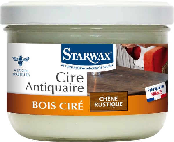 STARWAX - Cire Antiquaire en pâte Bois ciré Chêne Moyen 375ml - large