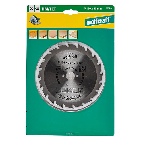 WOLFCRAFT - Lame de scie circulaire D150 - 20 Dents WOLFCRAFT - large
