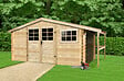 SOLID - Abri de jardin en bois  10m² avec bûcher - L.469.3xH.218.1xP.301.2cm - vignette