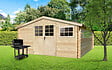 SOLID - Abri de jardin bois Initia - Bois - L.418xH.218xP.388cm - vignette