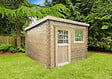 SOLID - Abri de jardin en bois Nevers - Marron - L.238xH.220xP.238cm - vignette