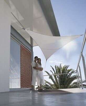 JARDILINE - Voile ombrage Serenity - Triangulaire - Taupe - 5m - large
