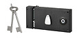 COTEKA - Serrure applique 140x82mm pêne dormant  tour gauche 2 clés - vignette