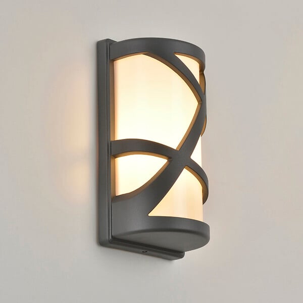 COREP - Applique extérieure aluminium Island Anthracite IP44 - large