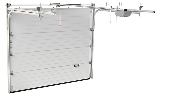 FLEXIDOOR - Porte de garage sectionnelle PVC Groove - Gris - 240x200cm - large