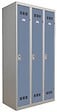 P.HENRY - Vestiaire industrie salissante 3 cases - Gris perle et bleu - vignette