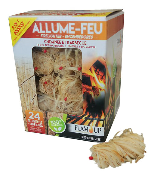 FLAM'UP - Allume-feu laine de bois - Boîte 24 - large