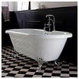 PLANETE BAIN - Baignoire ilot Charly blanche avec pieds patte d 'aigle chrome - vignette