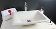 LT AQUA + - Vasque à poser Terrazzo Tamara - Crème - H.13xL.50xP.37cm - vignette