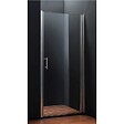 PLANETE BAIN - Porte de douche pivotante 70x190 cm aluminium chromé verre de sécurité 6 mm anticalcaire réversible - vignette