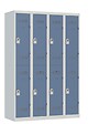 P.HENRY - Vestiaire métallique 4 colonnes 2 cases acier gris bleu - vignette