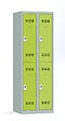 P.HENRY - Vestiaire 2 colonnes - 2 cases - Gris perle et anis - vignette