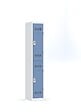 P.HENRY - Vestiaire 1 colonne - 2 cases - Gris perle et bleu - vignette