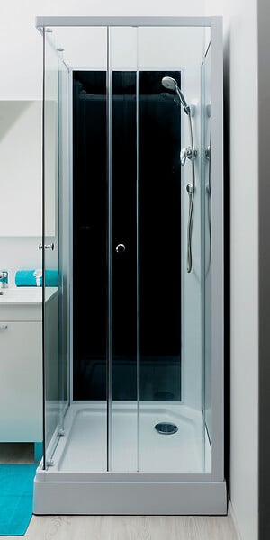 LT AQUA + - Cabine de douche carrée Minea - Gris - 80x80cm - large