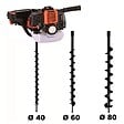 GT GARDEN - Tarière thermique 52 cm3 - 3 CV + lot de 3 mèches (40, 60 et 80 mm) - vignette