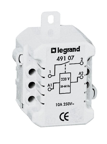 LEGRAND - Télérupteur à encastrer unipolaire silencieux 10A 230V - large